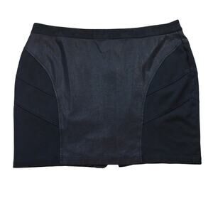 Lane Bryant Black Retro Business Casual Cotton Stretchy Plus Size Skirt Size 28